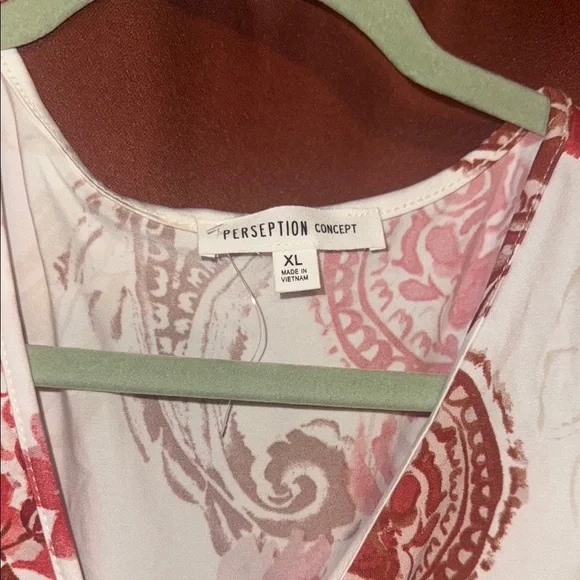 PerSeption Concept White Cream Bell Sleeve Wrap Top - Picture 4 of 4